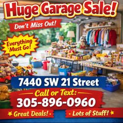 Garage sale starting this Sunday
