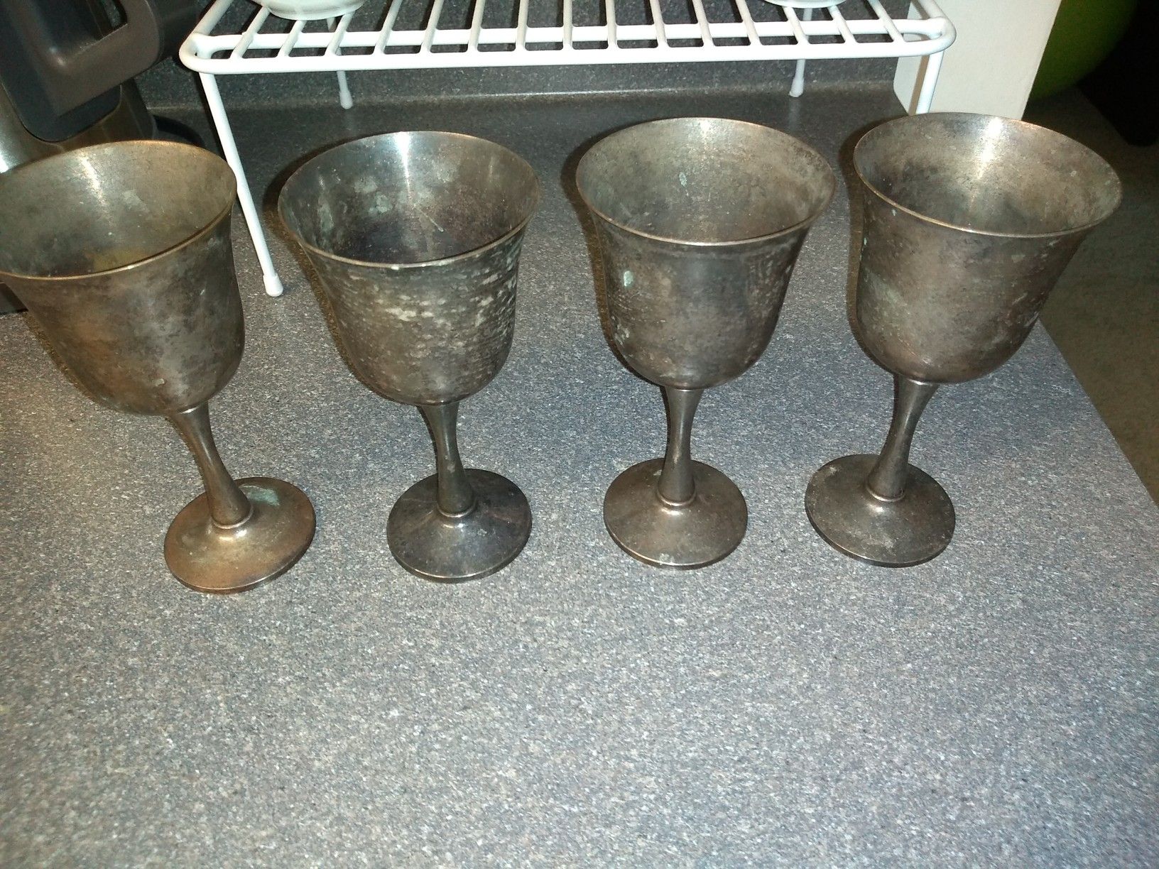 Silver Plated Wine Goblets