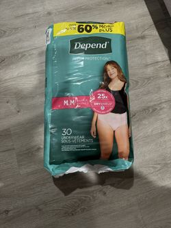 Depend Women’s Diapers Size Medium 