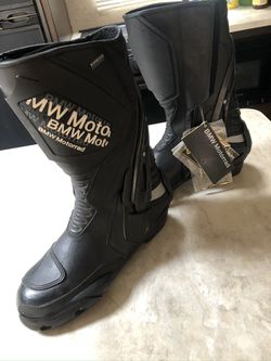 Motorcycle riding brand new boots