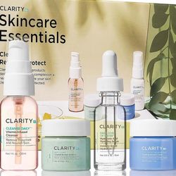 ClarityRx Skincare Essentials Kit | Cleanse, Renew & Protect | Plant-Based, Paraben Free, Natural 
