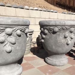 New Flower Pots Made Out Of Cement Perfect Gift 