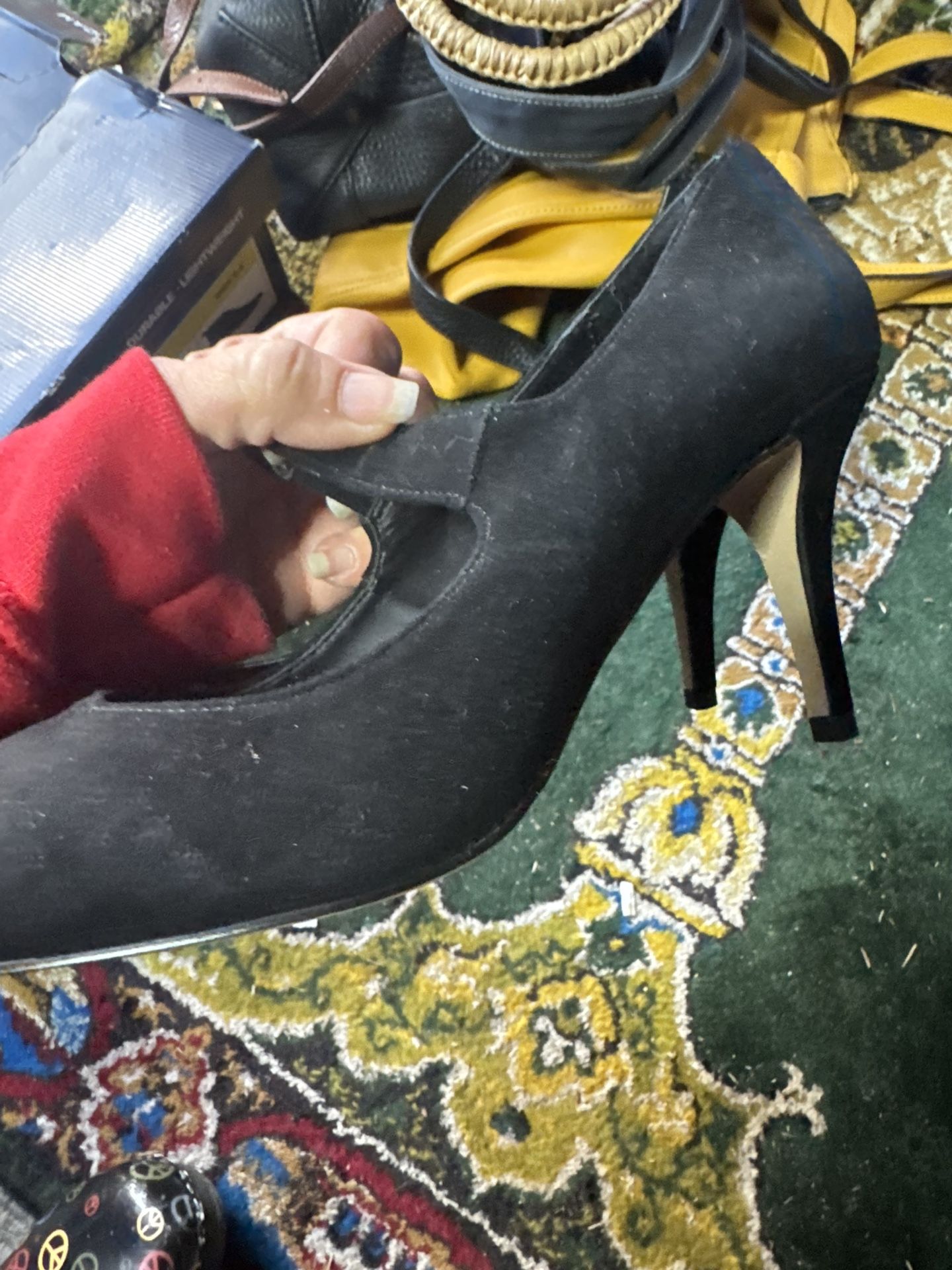 Sole Society MaryJane heels black suede