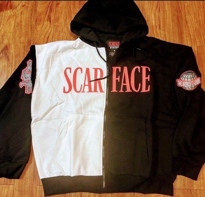 Scarface Black And White Jacket Zipup