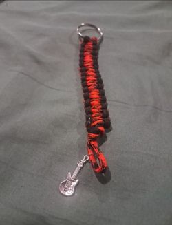 Paracord Keychain with Guitar Charm