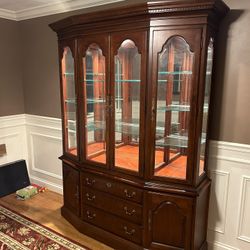 Hardwood & Glass Hutch