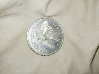 One troy ounce silver coin - eagle with flag and other older coins