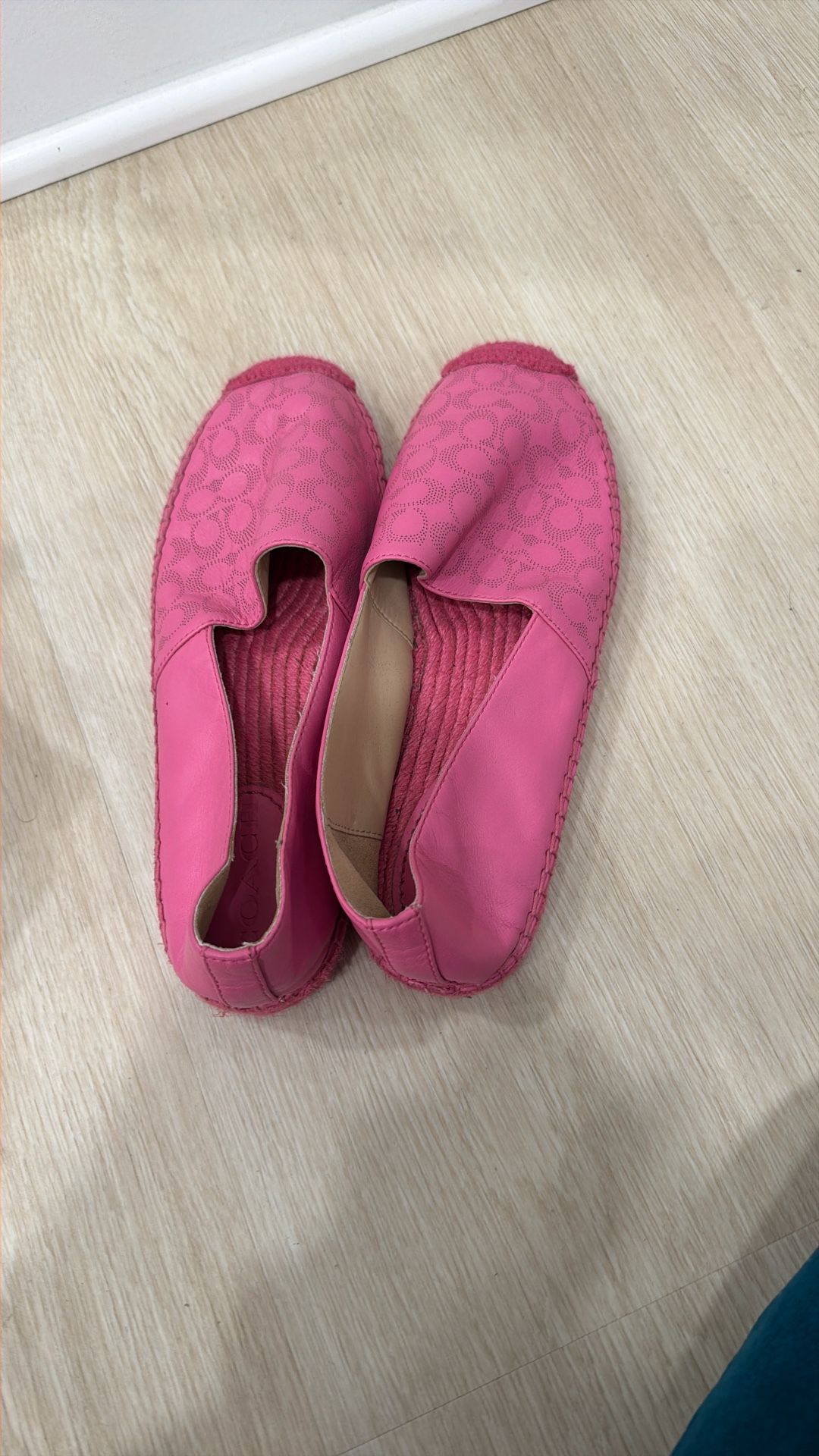 Pink Coach Espadrilles Size 7.5