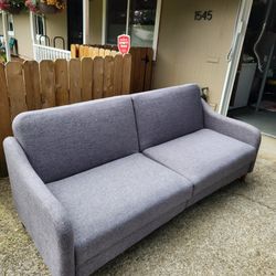 Modern DHP Heather Grey Convertible Sleeper Sofa-Excellent Condition!