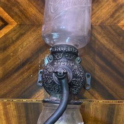 Wall Mounted, Antique, Cast Iron Coffee Grinder