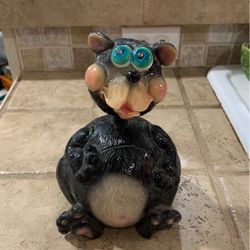 Super Cute Exhart Bobble head Black Bear Statue 