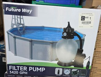 Powerful Pool Filter Pump with 6-Way Valve for Above Ground