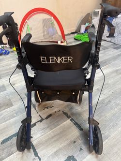 Elenker walker with seat