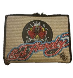 Ed Hardy Purse & Wallet Lot Y2K Skull Handbags Clutch Wristlet Authentic