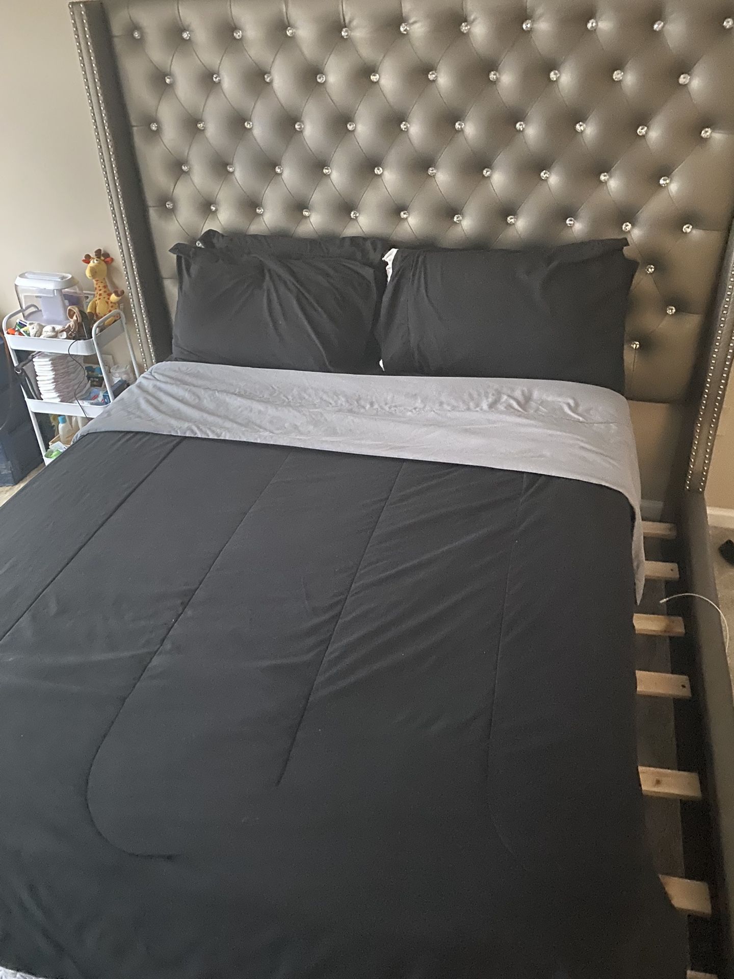 Queen Size mattress and Baby Swing. Bed Frame Not For Sale.