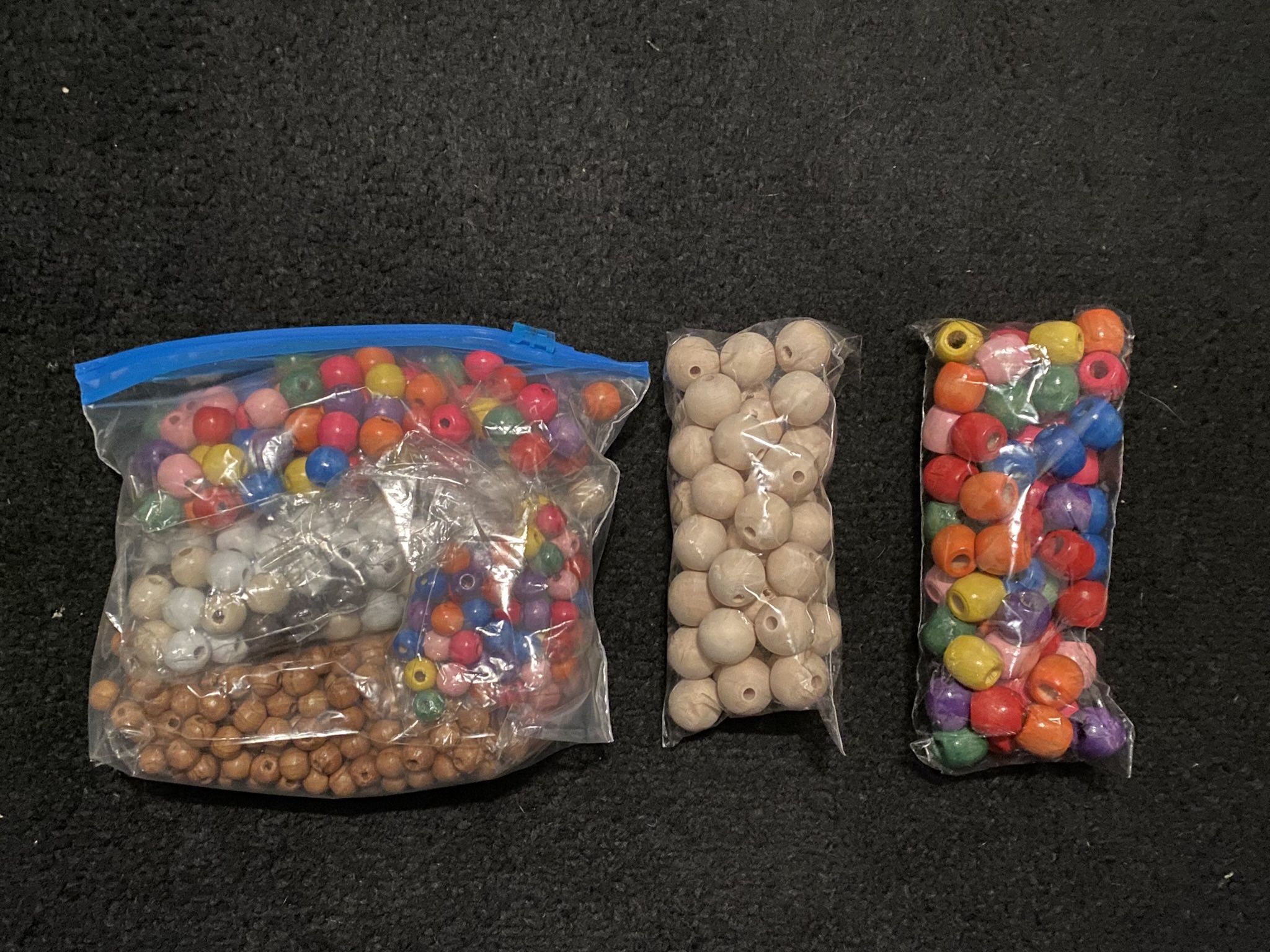 A bunch of round and colorful beads for crafts, hair, jewelry, DIY, etc