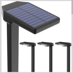 AUDERWIN Solar Pathway Lights – Color Changing, Waterproof, 4 Pack 
