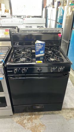 Hotpoint black gas stove 4 burners