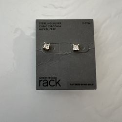 Sterling Silver cubic zirconia nickel free earrings 