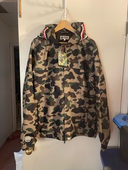 Bathing Ape Bape 1st Camo Half Shark Hoodie 3xl Xxxl Futura Green