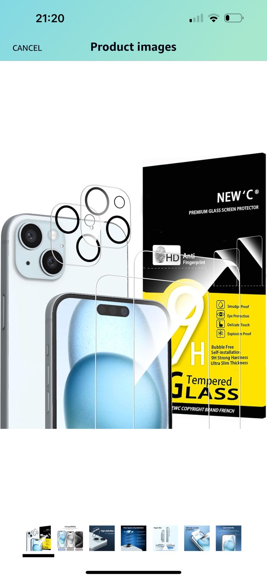 Brand New 4 Pack, 2 Pack Screen Protector for iPhone 15 Plus [6.7 inch] + 2 Pack Camera Lens Protector, Sensor Protection,Case Friendly Tempered Glass