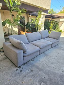 Gray Cloud Modular 4 Sectional Couch