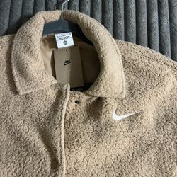 Brand New Tan Unisex Nike Sherpa Jacket