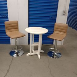 Polywood Table And 2 Stools $ 150 Each Set.