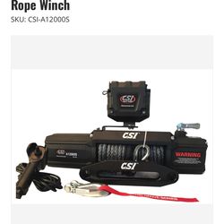 CSI Accessories A12000S Synthetic Rope Winch