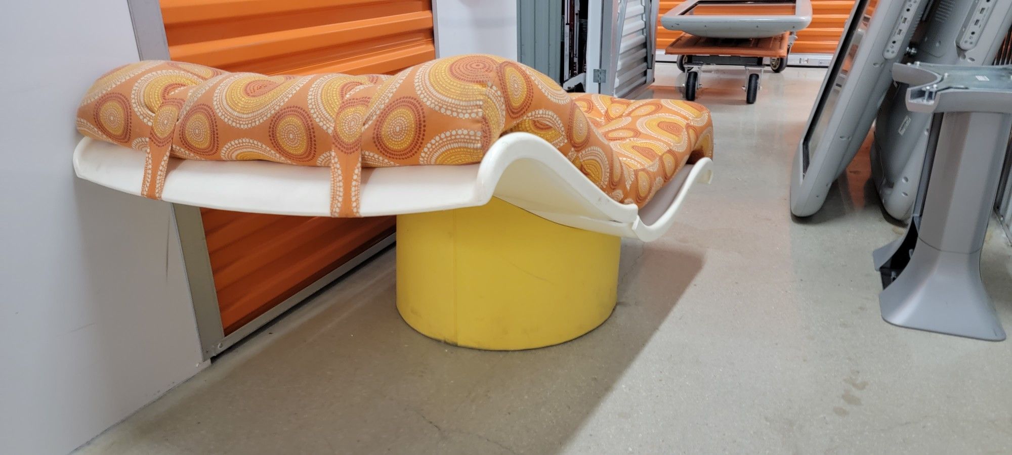 70s Style Chair Orange Yellow Vintage