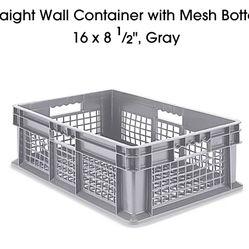 3 Strong Plastic Containers Storage Bins Stackables- Totes - Trays 24” X 16” X 8”