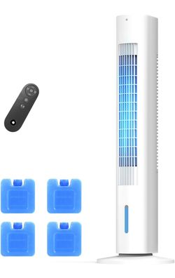 AIRTHRYL 35 INCH Evaporative Air Cooler, 3-IN-1 Quiet Portable Air Conditioners Windowless with 3 Speed