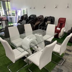 Modern Dining Table with 6 Chairs / Mesa de comedor moderna con 6 sillas