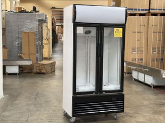 NSF 36 in two glass door upright refrigerator CLG-400BF