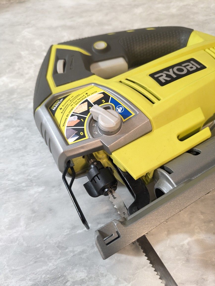 Ryobi JS481LG 4.8 Amp Corded Variable Speed T-Shank Orbital Jig Saw w/ Onboard LED Lighting System