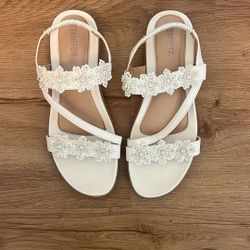 Comfy Wedding Bridal Flats Size 10