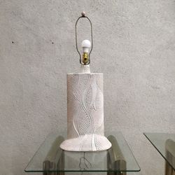 Vintage 80s Art Deco Ceramic Table Lamp