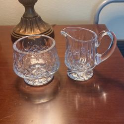 Waterford Crystal Footed Sugar And Creamer Glassware 