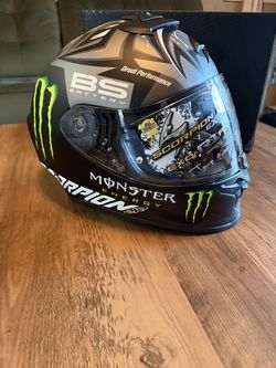 NIB Fabio Quartararo Monster Replica Carbon Street Helmet- LG