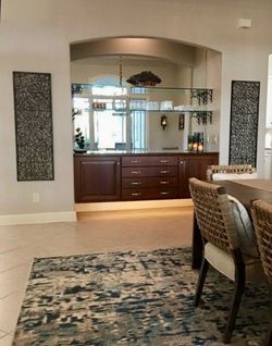 Two Black Rattan Woven Wall Art Panels with Metal Frames from Pier 1. Perfect Indoors or Outdoors, Excellent Condition! $30 EACH  (RETAIL $115 EACH)