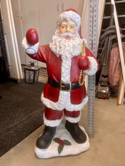 Large Santa Claus Christmas Figurine with Lantern