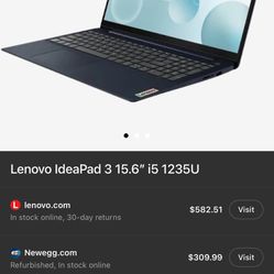 Lenovo IdeaPad 3i 15.6" i5 Touchscreen