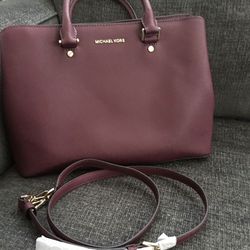 Maroon Michael Kors purse 