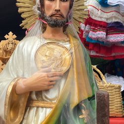 Imagen De San Judas Tadeo En Bulto 4pies 6” De Alto