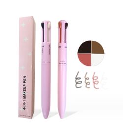 Four-in-one Cosmetic Brush Four-color Lip Liner Highlight Eyeliner Eyebrow Pencil!!