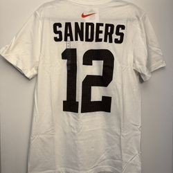 Nike Men's Cleveland Browns Shedeur Sanders #12 White Road T- Shirt