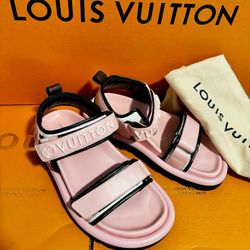 Authentic Louis Vuitton Pool Pillow Flat Comfort Sandals