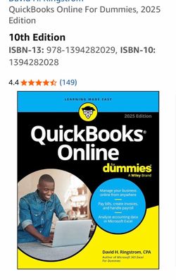 QuickBooks Online For Dummies, 2025 Edition 10th Edition ISBN-13: (contact info removed)282029, ISBN-10: 1(contact info removed)28
