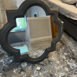 Gray Decorative Mirror 31x31