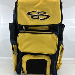 Boombah Superpack Bag Backpack Baseball Softball Gear Black Yellow Travel